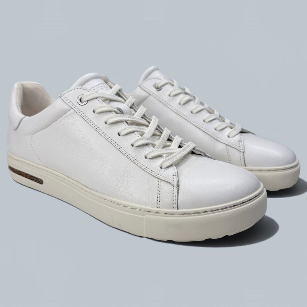 Birkenstock Bend Low White Leather Sneakers Women's 10 EU 41 Narrow